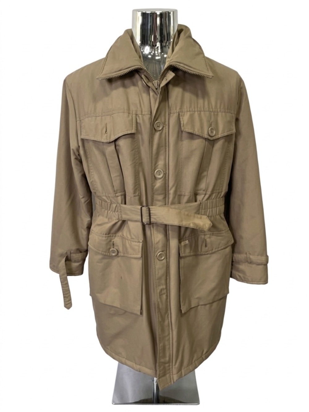 Christian Dior Monsieur Vintage Sport Insulated Safari Belted Field Coat Sz 44R